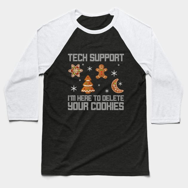 Funny Christmas Tech Support Shirt Computer Progra Baseball T-Shirt by TeeLovely